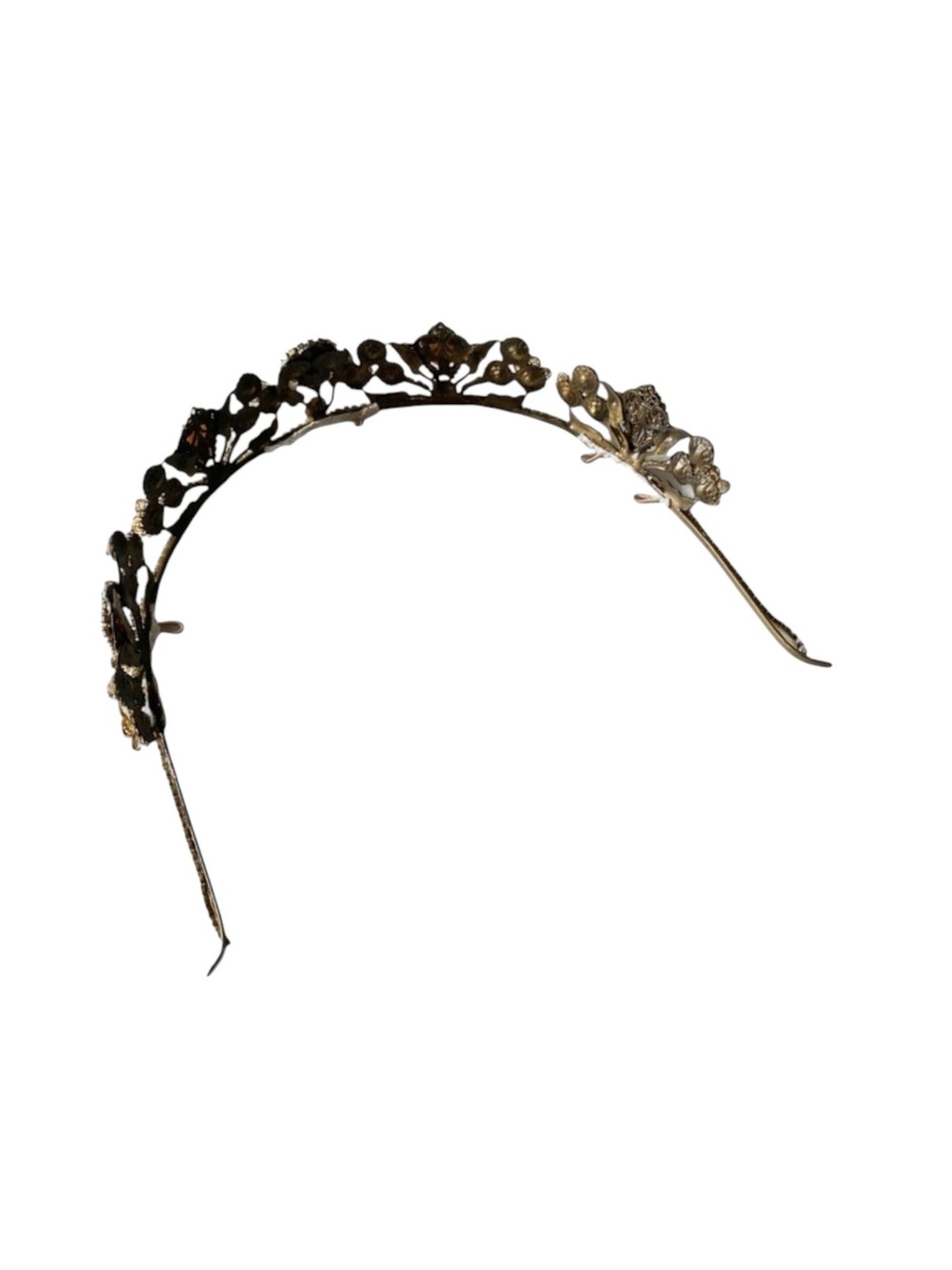 Vintage: Mari Elena ᪥ Moonstone Floral Swarovski Crystal Bridal Tiara ᪥ Luxury - Picture 12 of 16